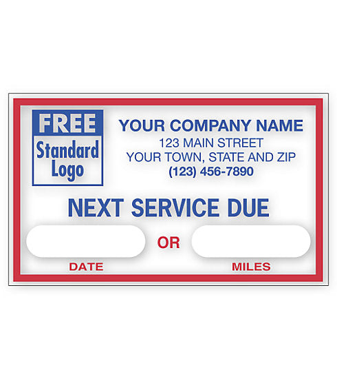 Static Cling Service Label - Next Service Due #1690a – American 