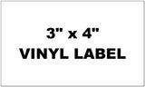 Vinyl Service Labels - 3" x 4"