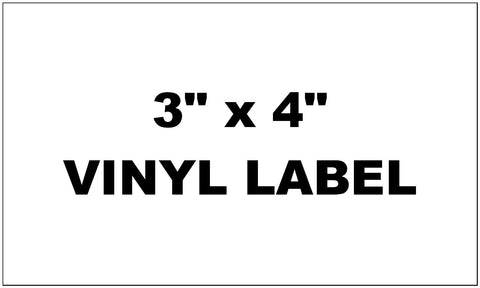 Vinyl Service Labels - 3" x 4"