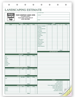 Landscape Bid - Landscaping Estimate Form 6571