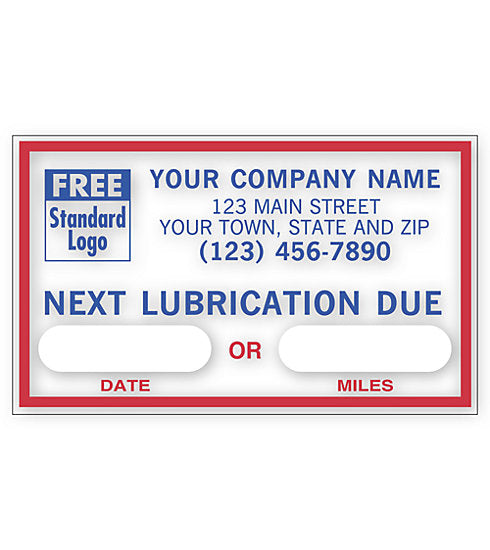 Static Cling Service Label - Next Lubrication Due #1690B – American ...