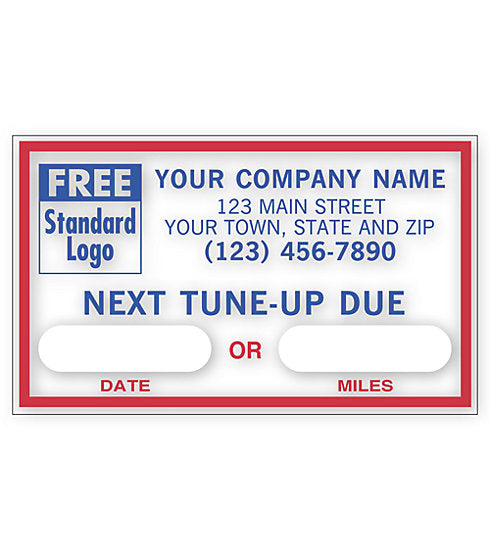 Static Cling Service Label - Next Tune-Up Due #1690D – American ...