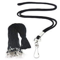 Lanyards Black - Nylon 38 inch - Packs of 24