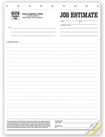 Job Estimate Form # 215