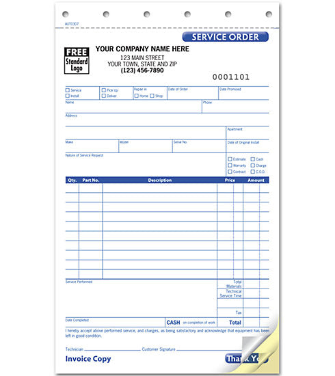 Service Order #AUTO307 – American Business Forms & Envelopes